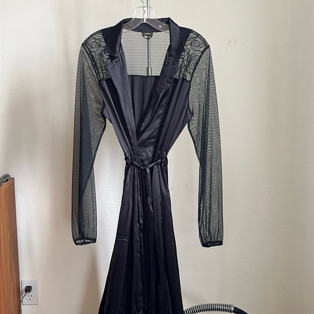La Perla Black Silk Robe